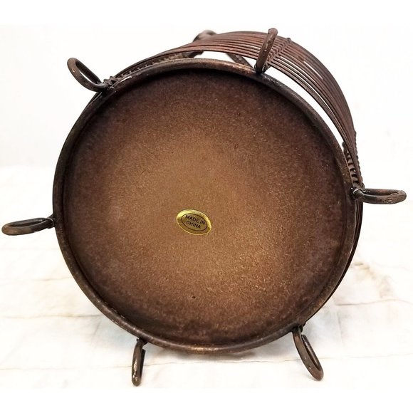 Southern Living Home Farmhouse Metal Wire Wine Caddy Holder Rustic Utensil Candl - Picture 11 of 13